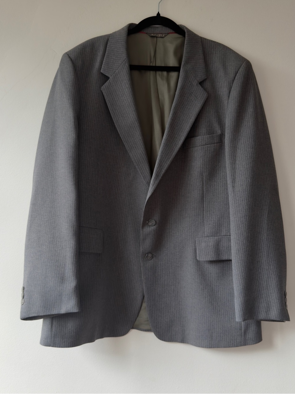 Classic Men's Gray Pinstripe Blazer
